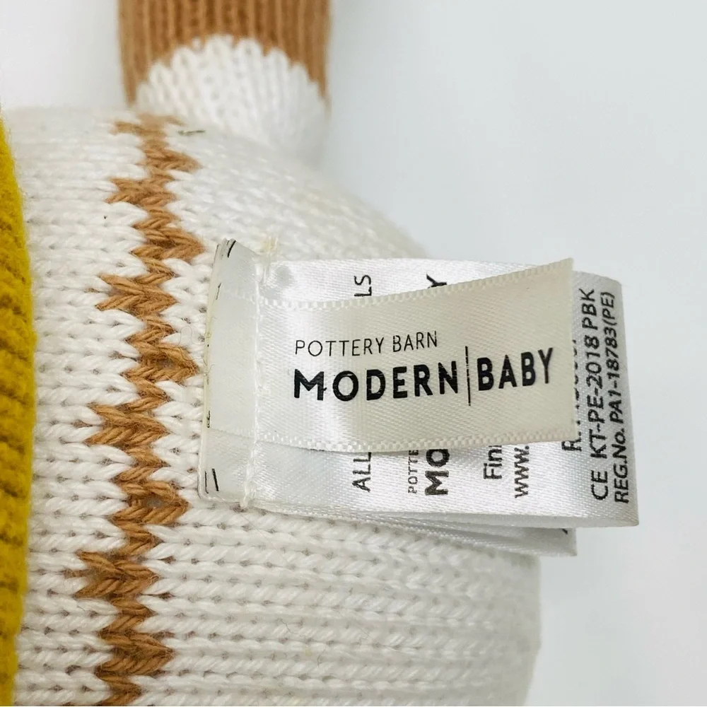 Pottery Barn Modern Baby Traveling Alpaca Plush Organic Cotton Knit Finn& Emma